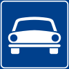 Motorized vehicles only (this sign is not associated with any particular road type)