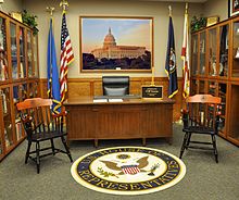 A replica of Stearns' congressional office, 2013 JS Learning Resource Center Room Dedication12.4 (1) (1)(2).JPG