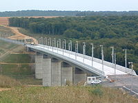 Le viaduc de Jaulny en fin de construction