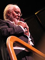 John Williams, composer of the scores for the film trilogies, has stated that The Rise of Skywalker will be his last involvement with the franchise. John Williams tux.jpg