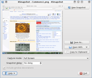 KSnapshot Screenshot software