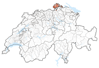 Ubicación del cantón en Suiza