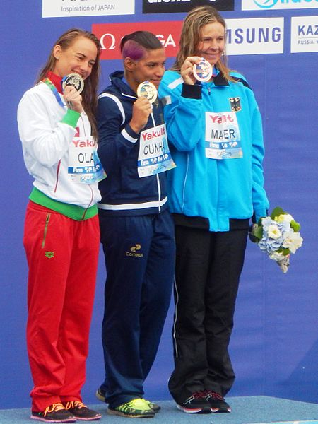 File:Kazan 2015 - Victory Ceremony 25km open water W.JPG