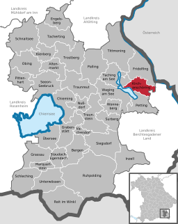 Läget för Kirchanschöring i Landkreis Traunstein