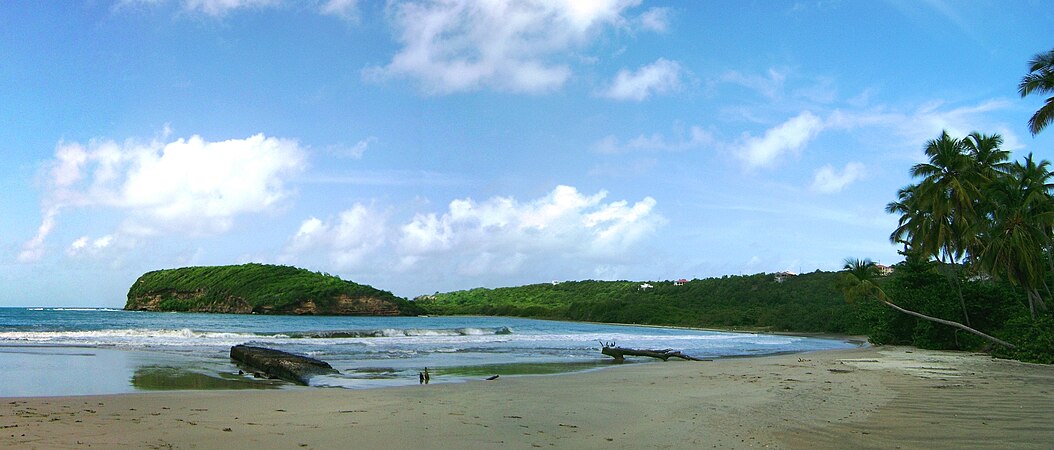 View of La Sagesse Beach in Grenada.