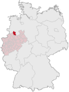 Lage des Tecklenburger Landes in Deutschland