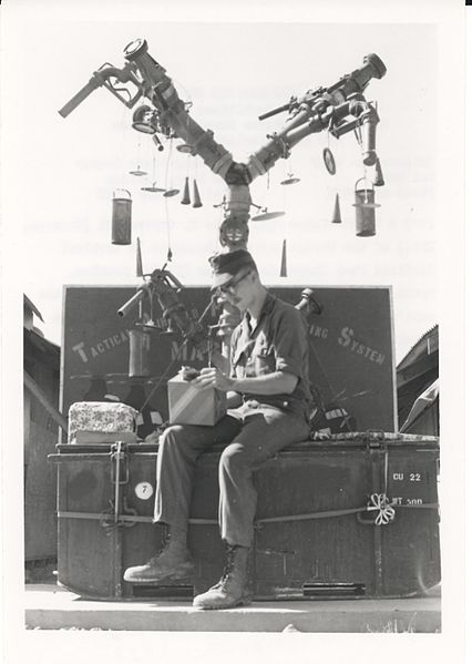 File:Lance Corporal Bruce Carter with MABS 36 Christmas Tree, circa 1968 (11516200886).jpg