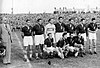Сборная Венгрии по футболу перед матчем на стадионе Войска Польского