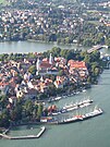 Vieille ville avec monastère et église de Santo Stefano (depuis l'est)