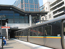 Lindbergh Center MARTA subway station with one of the two AT&T Towers in the background Lindbergh Station.jpg