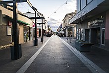 Little Malop St precinct, looking west.