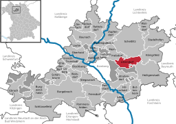 Läget för Litzendorf i Landkreis Bamberg