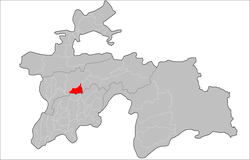 Lage des Bezirks in Tadschikistan