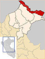 Location of the province Putumayo in Loreto.svg