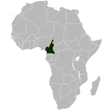 Location of Cameroon Locator map of Cameroon in Africa.svg