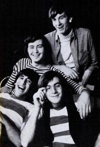 The Lovin' Spoonful in 1965 Clockwise from bottom right: John Sebastian, Zal Yanovsky, Joe Butler and Steve Boone