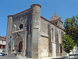 Mézin - Eglise Saint-Jean-Baptiste - Façade occidentale.JPG