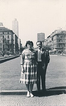 Le couple André et Madeleine ROSSIGNOL en voyage en Espage 1962