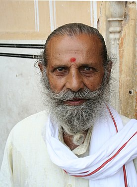 Man with a beard, Jaipur, Rajasthan, India.