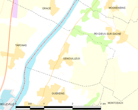 Mapa obce Genouilleux
