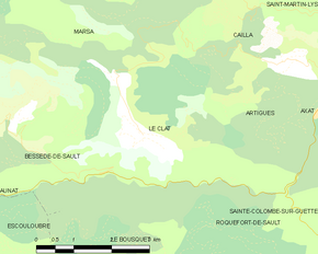 Poziția localității Le Clat