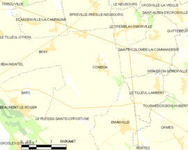 Mapa obce Combon