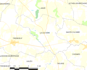 Poziția localității La Couyère