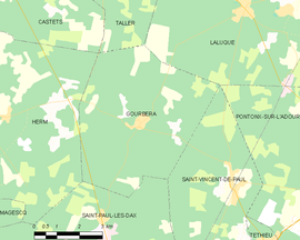 Mapa obce Gourbera