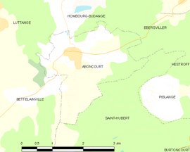Mapa obce Aboncourt