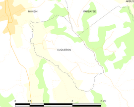 Mapa obce Cuqueron
