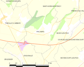 Mapa obce Fricamps