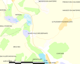 Mapa obce La Neuville-Sire-Bernard