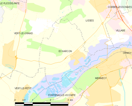 Mapa obce Écharcon