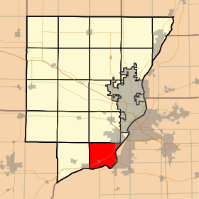 Locatie van Hollis Township