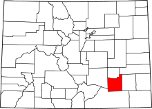 Map of Colorado highlighting Otero County.svg
