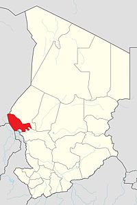 Map of Chad showing Lac.