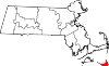 Map of Massachusetts highlighting Nantucket County.svg