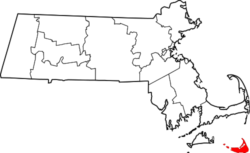Location of Nantucket within Massachusetts