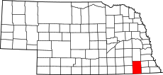 Map of Nebraska highlighting Gage County.svg