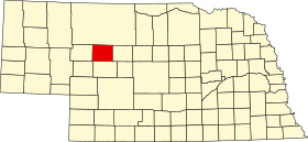 Map of Nebraska highlighting Hooker County.svg