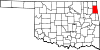 Map of Oklahoma highlighting Delaware County.svg