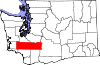 Mapa del estado que destaca el condado de Lewis