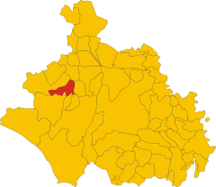 Map of comune of Cellere (province of Viterbo, region Lazio, Italy).svg
