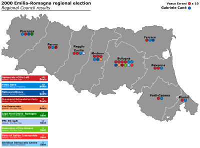 2000 Emilia-Romagna bölgesel seçimlerinin haritası.svg