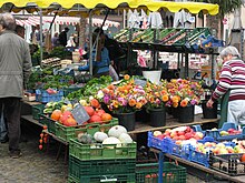 Münsterplatz mit Marktstand