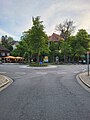 Kreisverkehr in Altenau von der L504 nach Torfhaus aus gesehen