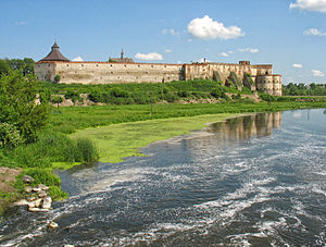 Меджибізький замок і річка Південний Буг