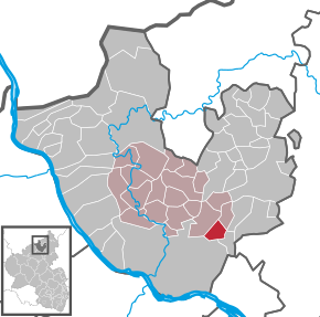 Poziția Meinborn pe harta districtului Neuwied