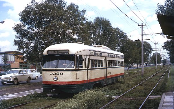 A PCC streetcar of STE in 1971