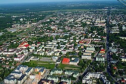 Luchtfoto van Mińsk Mazowiecki